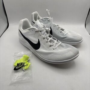 NIKE Zoom Rival‎ Distance White Track Spikes Shoes Men's Size 13 DC8725-100